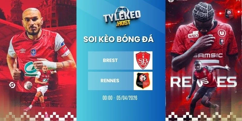 soi ty le keo Brest vs Rennes - Ligue 1, 05/04/2025