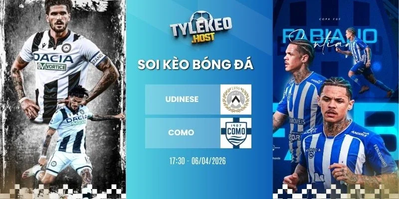 Tỷ lệ kèo nhà cái Udinese vs Como - Serie A, 06/04/2026